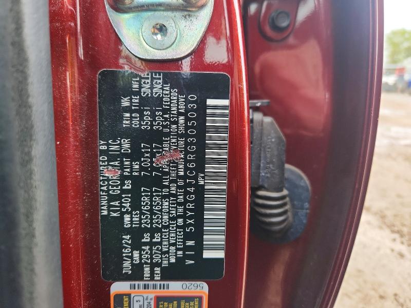 Aukcja sprzedaży 2024 Kia Sorento, vin: 5XYRG4JC6RG305030, numer aukcji: 69131626