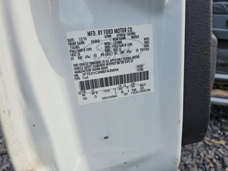 2011 Ford F150 მანქანა იყიდება აუქციონზე, vin: 1FTEX1CM9BFA29504, აუქციონის ნომერი: 70366516