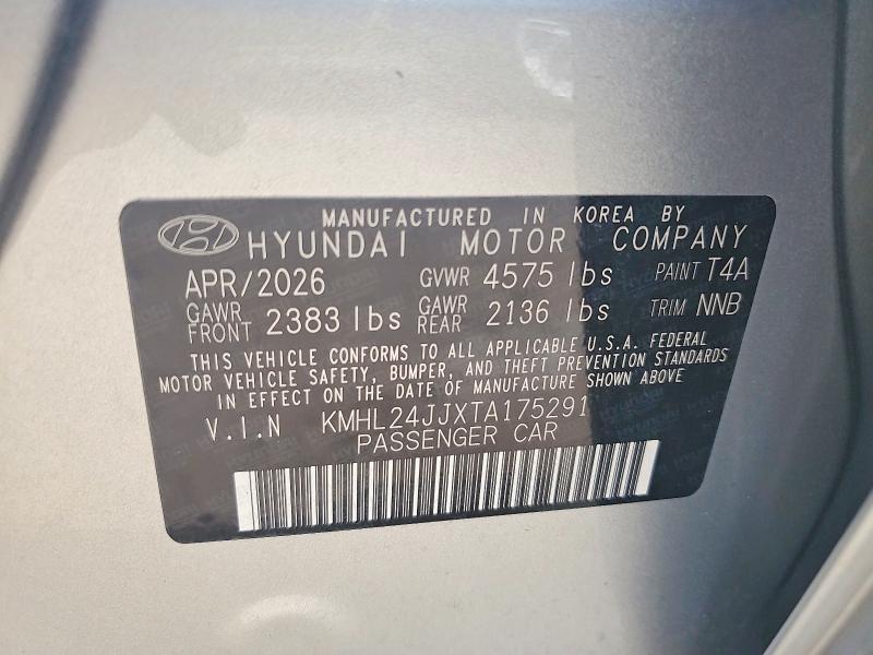 67567316 :رقم المزاد ، KMHL24JJXTA175291 vin ، 2026 Hyundai Sonata Hybrid مزاد بيع
