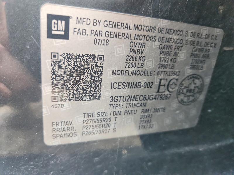 Продажа на аукционе авто 2018 Gmc Sierra, vin: 3GTU2MEC6JG479267, номер лота: 69560946