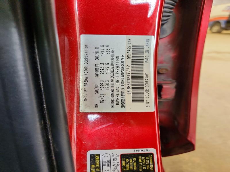 Продаж на аукціоні авто 2021 Mazda 3, vin: JM1BPBJY8M1335351, номер лоту: 68947666