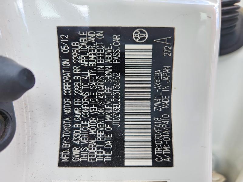 Aukcja sprzedaży 2012 Toyota Prius V, vin: JTDZN3EU2C3136462, numer aukcji: 68240956