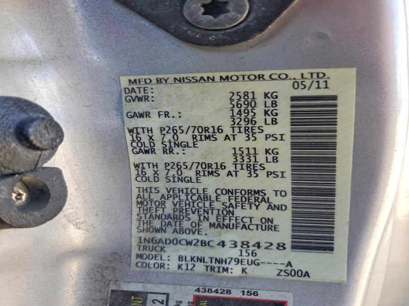 Продаж на аукціоні авто 2011 Nissan Frontier, vin: 1N6AD0CW2BC438428, номер лоту: 59412076