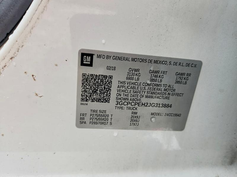 2018 Chevrolet Silverado მანქანა იყიდება აუქციონზე, vin: 3GCPCPEH2JG313884, აუქციონის ნომერი: 67401256