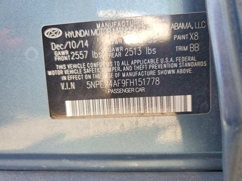 Продаж на аукціоні авто 2015 Hyundai Sonata, vin: 5NPE24AF9FH151778, номер лоту: 66827446