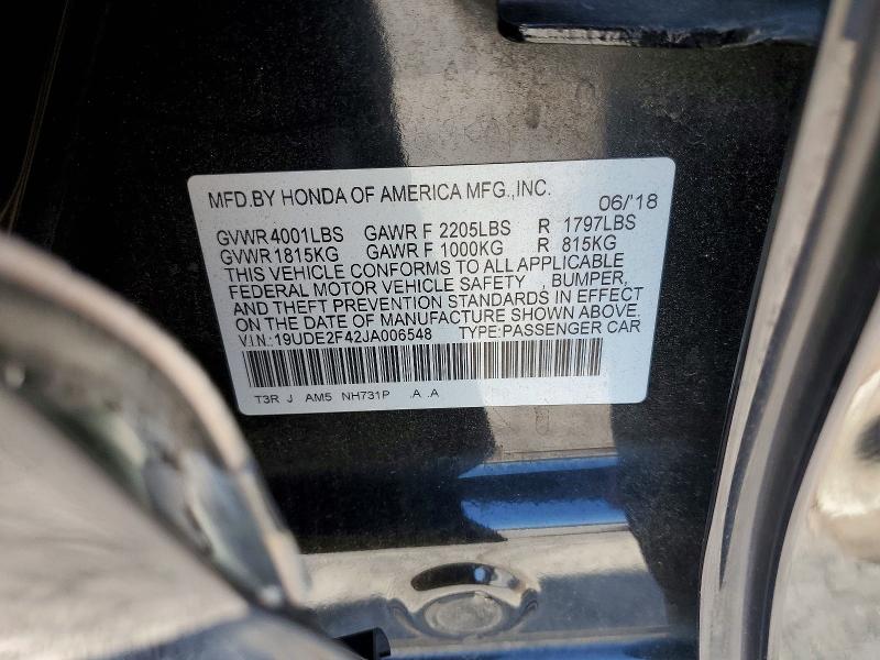 2018 Acura Ilx მანქანა იყიდება აუქციონზე, vin: 19UDE2F42JA006548, აუქციონის ნომერი: 68513746