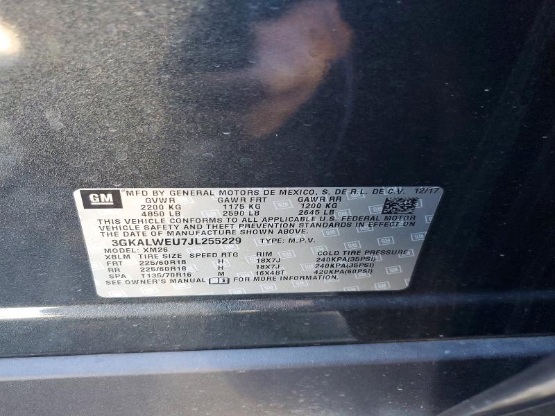 Aukcja sprzedaży 2018 Gmc Terrain, vin: 3GKALWEU7JL255229, numer aukcji: 67823376