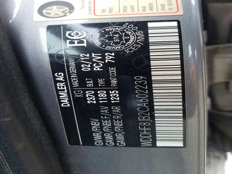 2012 Mercedes-benz E მანქანა იყიდება აუქციონზე, vin: WDDHF8JB2CA602239, აუქციონის ნომერი: 67415066