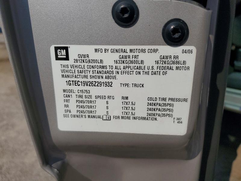 Продаж на аукціоні авто 2006 Gmc New Sierra, vin: 1GTEC19V26Z291932, номер лоту: 67597716