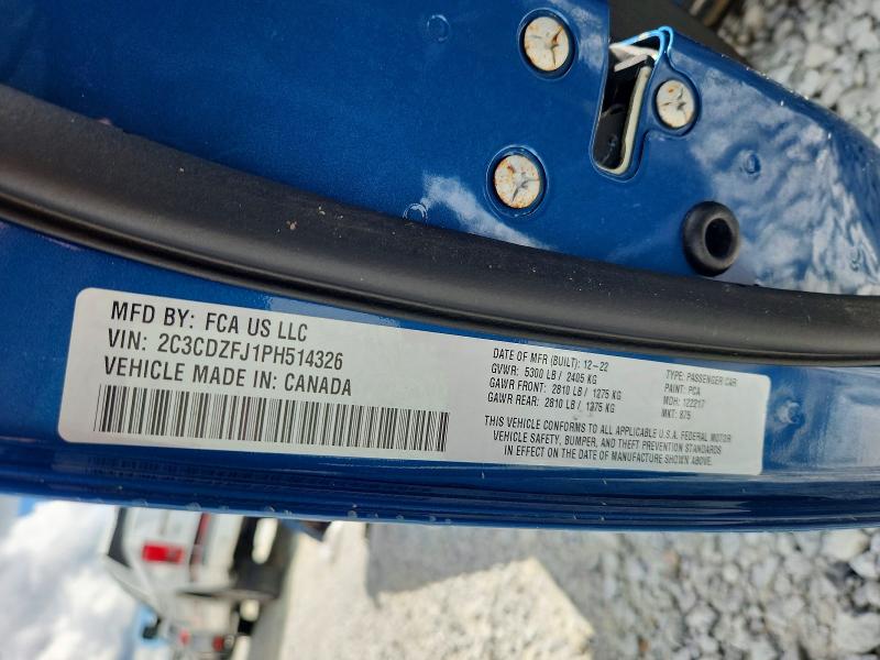 Продажа на аукционе авто 2023 Dodge Challenger, vin: 2C3CDZFJ1PH514326, номер лота: 68190816