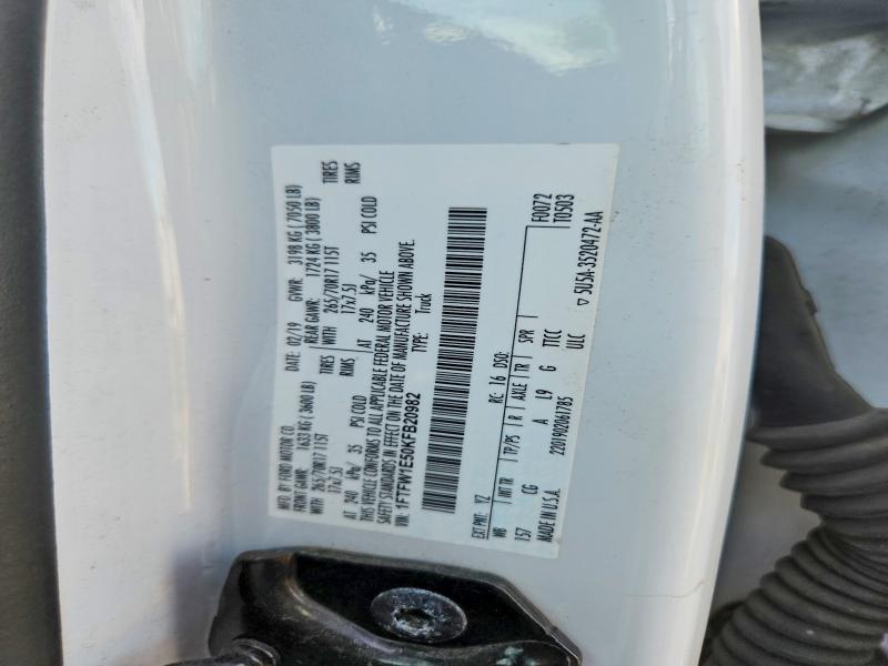 Aukcja sprzedaży 2019 Ford F150, vin: 1FTFW1E50KFB20982, numer aukcji: 70235296
