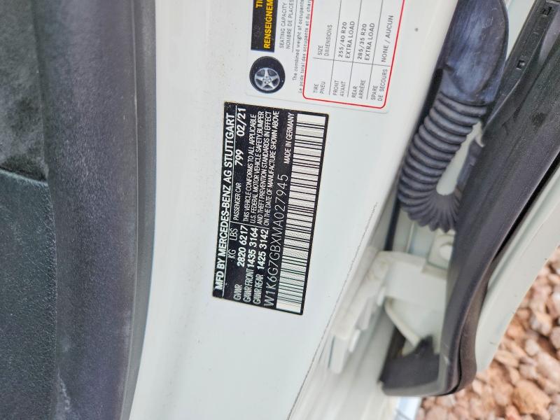 2021 Mercedes-benz S მანქანა იყიდება აუქციონზე, vin: W1K6G7GBXMA027945, აუქციონის ნომერი: 70225536