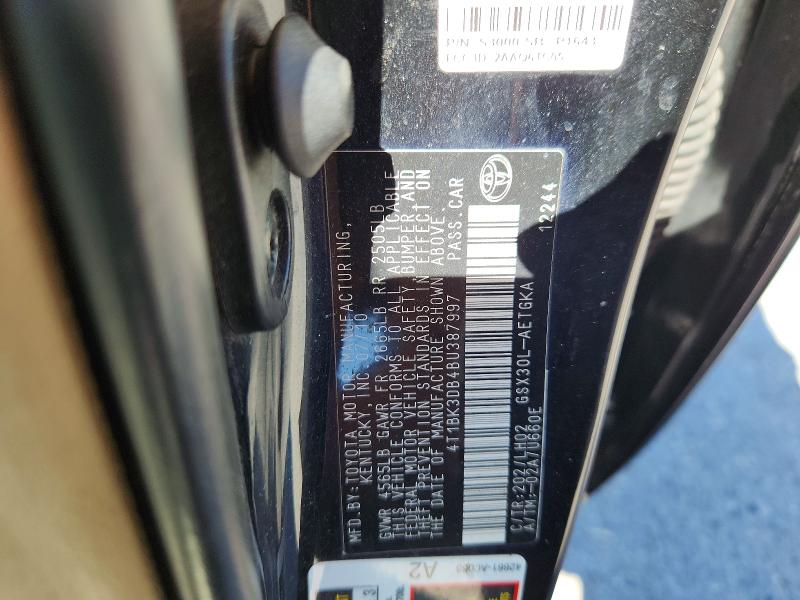 Aukcja sprzedaży 2011 Toyota Avalon, vin: 4T1BK3DB4BU387997, numer aukcji: 68927376