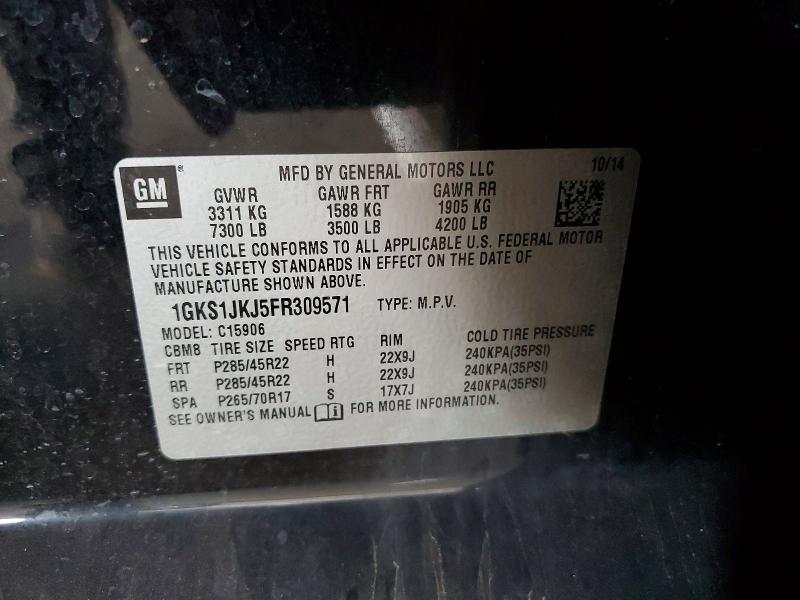 Продаж на аукціоні авто 2015 Gmc Yukon Xl, vin: 1GKS1JKJ5FR309571, номер лоту: 68206856