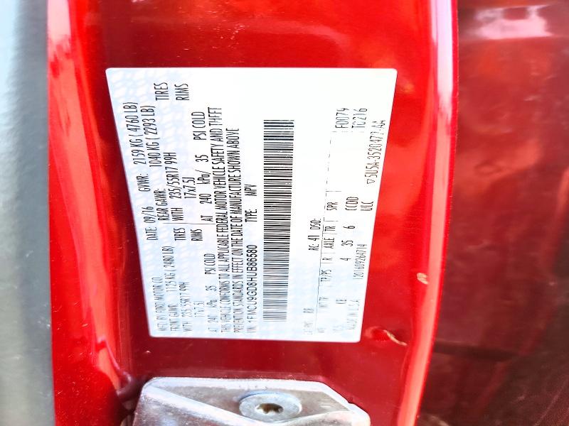 2017 Ford Escape მანქანა იყიდება აუქციონზე, vin: 1FMCU9GD8HUB86580, აუქციონის ნომერი: 67141236