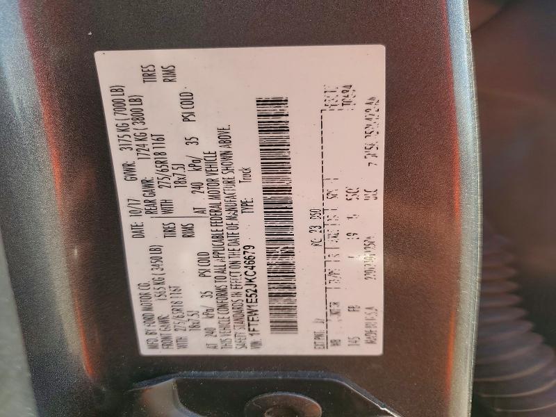 70810226 :رقم المزاد ، 1FTEW1E52JKC46679 vin ، 2018 Ford F150 مزاد بيع