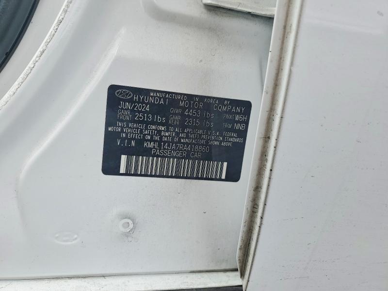 2024 Hyundai Sonata მანქანა იყიდება აუქციონზე, vin: KMHL14JA7RA418860, აუქციონის ნომერი: 69559906