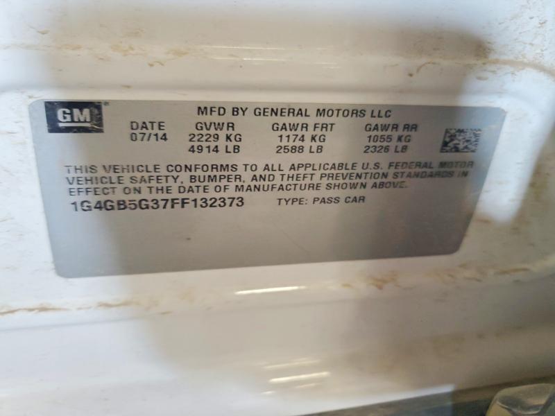 67465716 :رقم المزاد ، 1G4GB5G37FF132373 vin ، 2015 Buick Lacrosse مزاد بيع