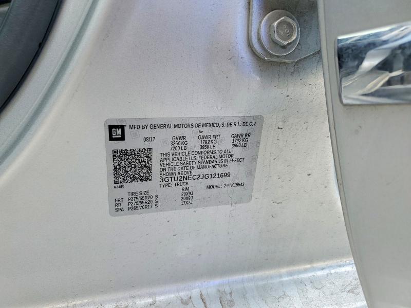 Продажа на аукционе авто 2018 Gmc Sierra, vin: 3GTU2NEC2JG121699, номер лота: 70664216