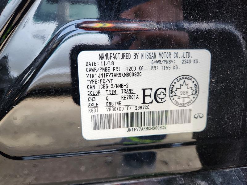 Aukcja sprzedaży 2019 Infiniti Q50, vin: JN1FV7AR9KM800926, numer aukcji: 69170396
