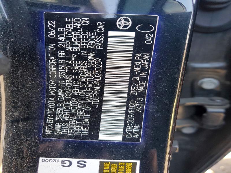 Продаж на аукціоні авто 2022 Toyota Corolla, vin: JTDEPMAE4NJ230239, номер лоту: 66849096