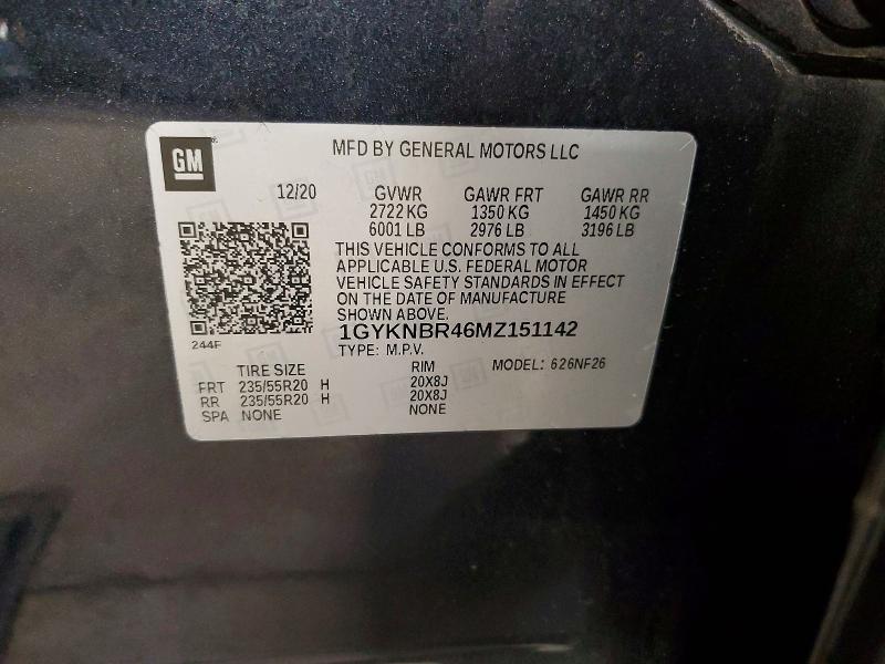 Продажа на аукционе авто 2021 Cadillac Xt5, vin: 1GYKNBR46MZ151142, номер лота: 66992466