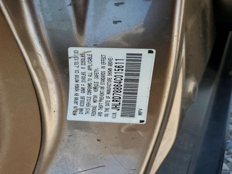 Aukcja sprzedaży 2004 Honda Cr-v, vin: JHLRD78864C015611, numer aukcji: 67524446