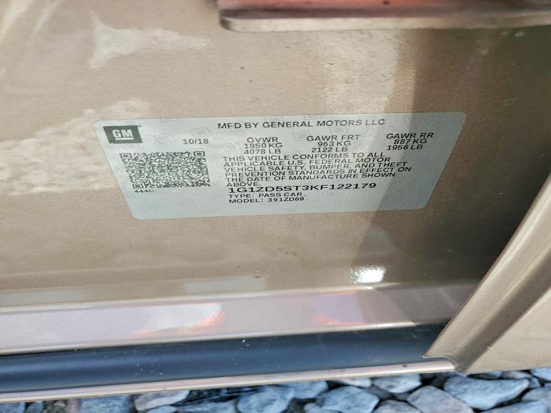 Aukcja sprzedaży 2019 Chevrolet Malibu, vin: 1G1ZD5ST3KF122179, numer aukcji: 68634636