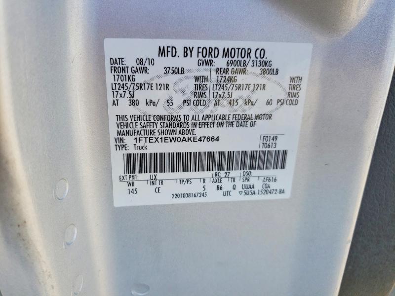 Aukcja sprzedaży 2010 Ford F150, vin: 1FTEX1EW0AKE47664, numer aukcji: 68210266