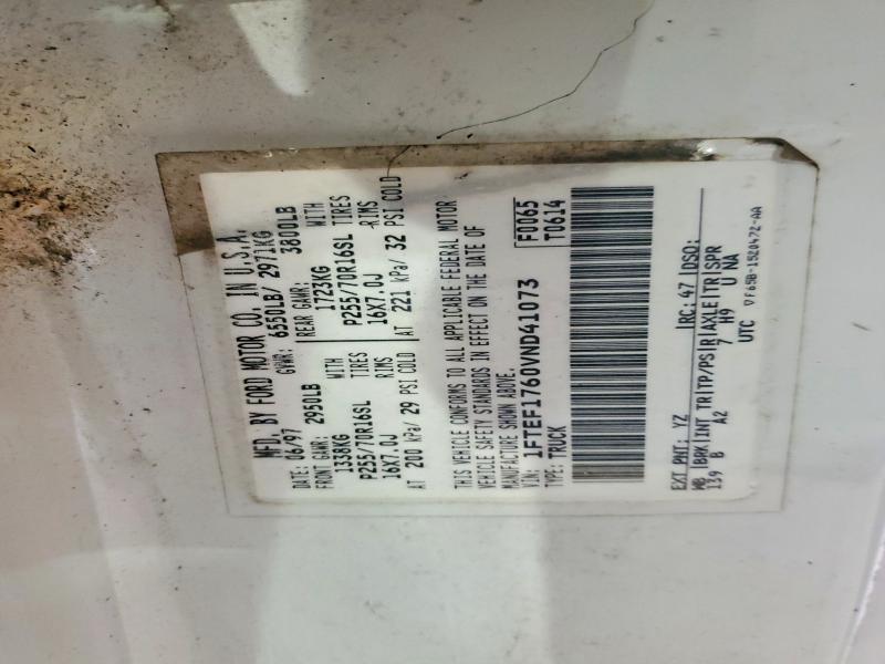 68579156 :رقم المزاد ، 1FTEF1760VND41073 vin ، 1997 Ford F150 مزاد بيع
