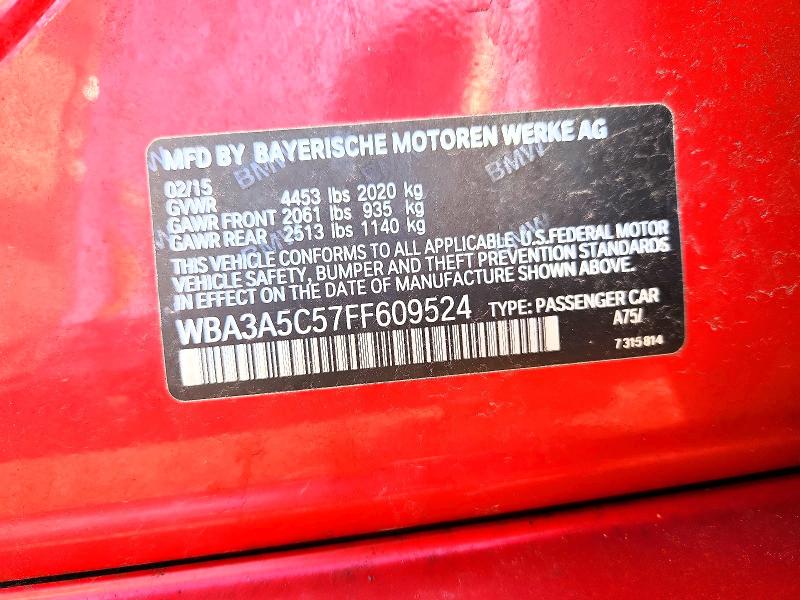 68351906 :رقم المزاد ، WBA3A5C57FF609524 vin ، 2015 Bmw 328 مزاد بيع