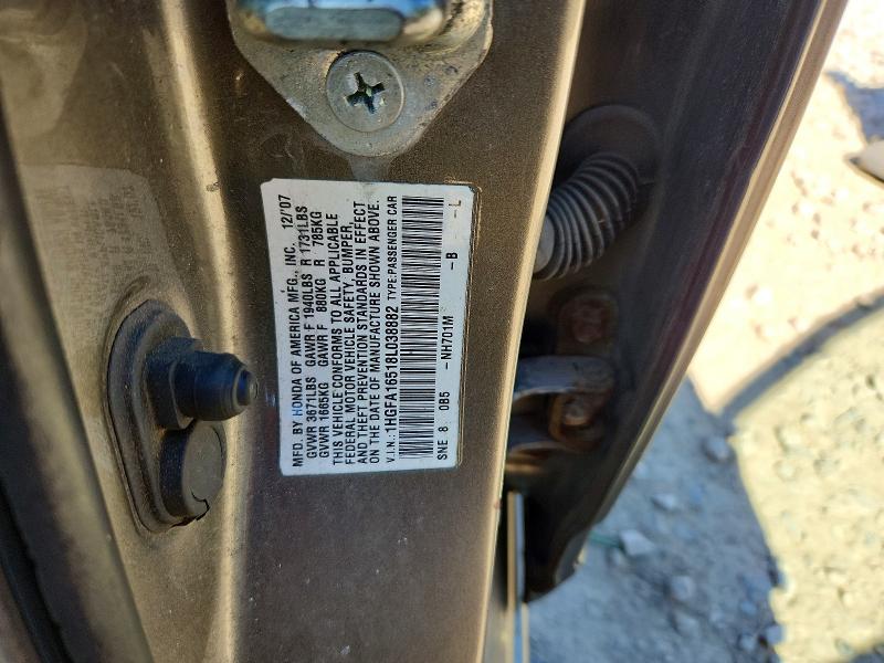 Продаж на аукціоні авто 2008 Honda Civic, vin: 1HGFA16518L038882, номер лоту: 68924716