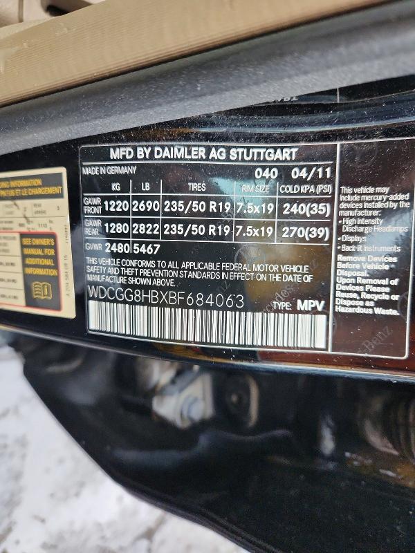 Aukcja sprzedaży 2011 Mercedes-benz Glk, vin: WDCGG8HBXBF684063, numer aukcji: 67029766