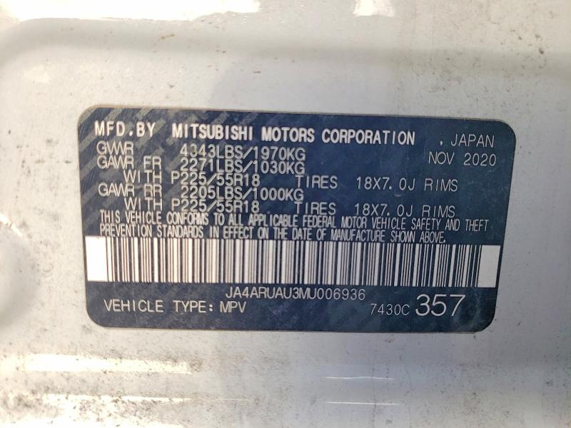 Продажа на аукционе авто 2021 Mitsubishi Outlander Sport, vin: JA4ARUAU3MU006936, номер лота: 68603716