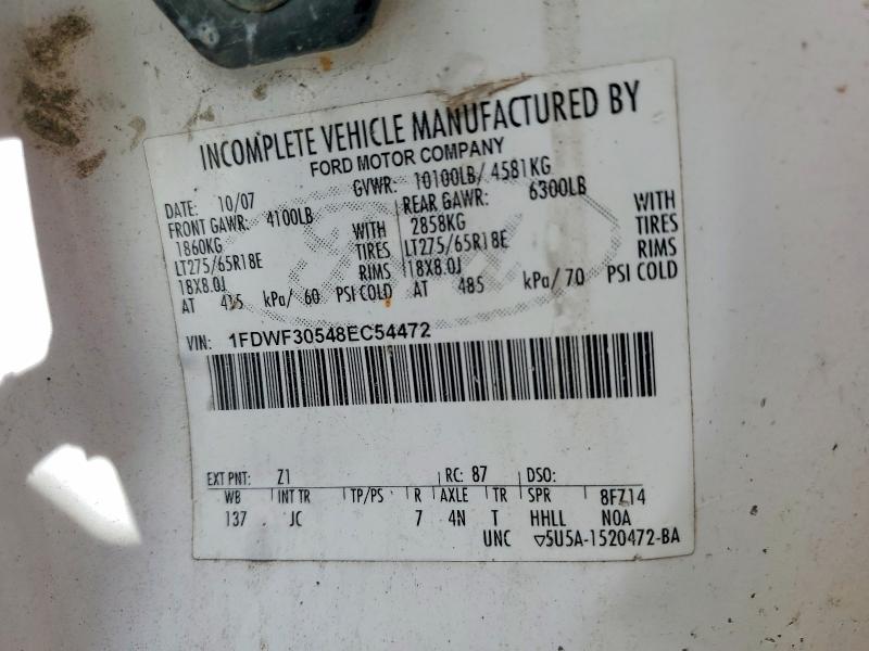Продаж на аукціоні авто 2008 Ford F350, vin: 1FDWF30548EC54472, номер лоту: 67624336