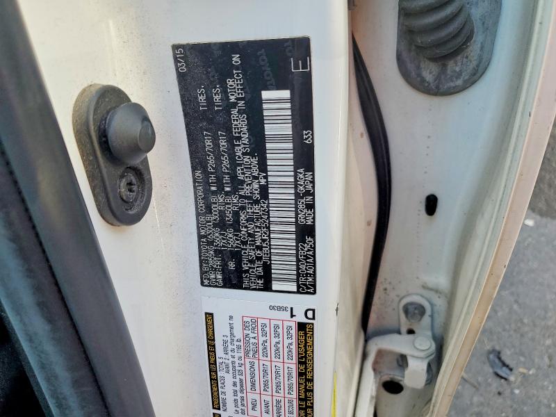 Aukcja sprzedaży 2015 Toyota 4runner, vin: JTEBU5JR2F5247342, numer aukcji: 68023326