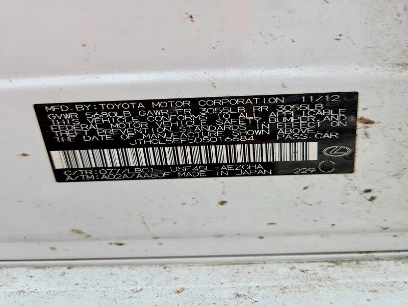 Aukcja sprzedaży 2013 Lexus Ls, vin: JTHCL5EF5D5016684, numer aukcji: 69376556