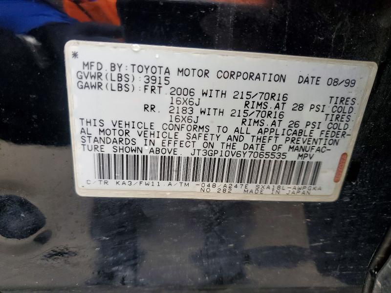 68408796 :رقم المزاد ، JT3GP10V6Y7065535 vin ، 2000 Toyota Rav4 مزاد بيع