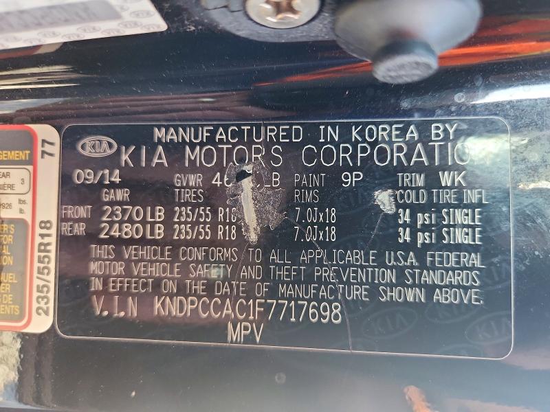Продаж на аукціоні авто 2015 Kia Sportage, vin: KNDPCCAC1F7717698, номер лоту: 67131166