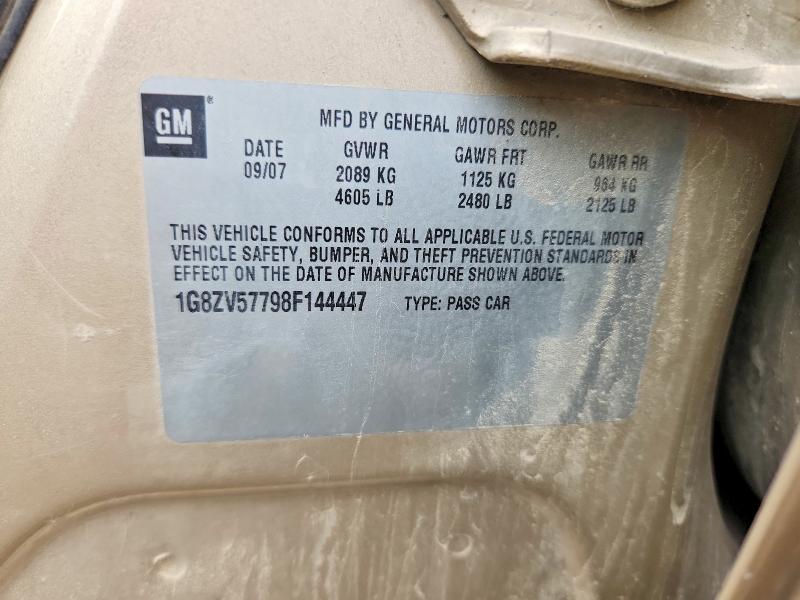 Продажа на аукционе авто 2008 Saturn Aura, vin: 1G8ZV57798F144447, номер лота: 69670056
