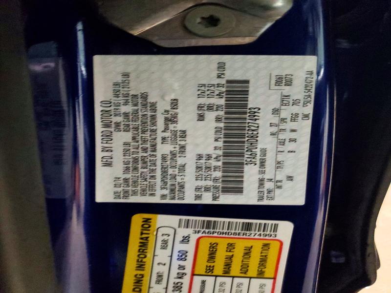 69991526 :رقم المزاد ، 3FA6P0HD8ER274993 vin ، 2014 Ford Fusion مزاد بيع