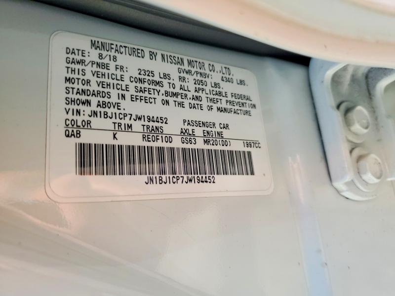 Aukcja sprzedaży 2018 Nissan Rogue Sport, vin: JN1BJ1CP7JW194452, numer aukcji: 68443696