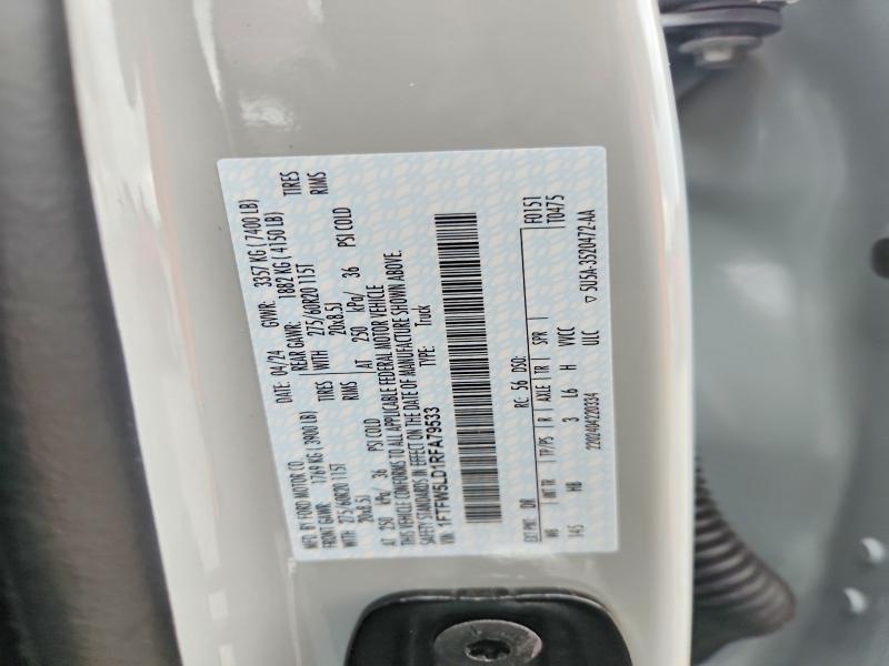 Aukcja sprzedaży 2024 Ford F150, vin: 1FTFW5LD1RFA79533, numer aukcji: 70454146