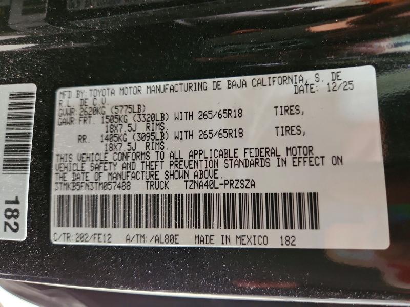 Aukcja sprzedaży 2026 Toyota Tacoma, vin: 3TMKB5FN3TM057488, numer aukcji: 68815406