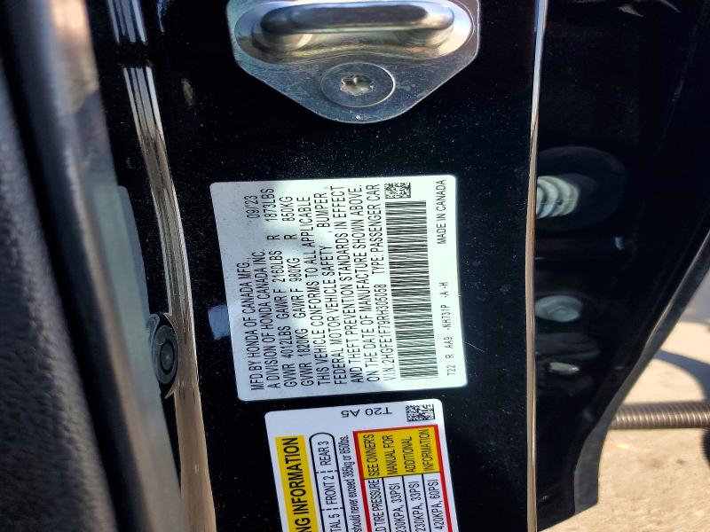70492686 :رقم المزاد ، 2HGFE1F79RH305058 vin ، 2024 Honda Civic مزاد بيع
