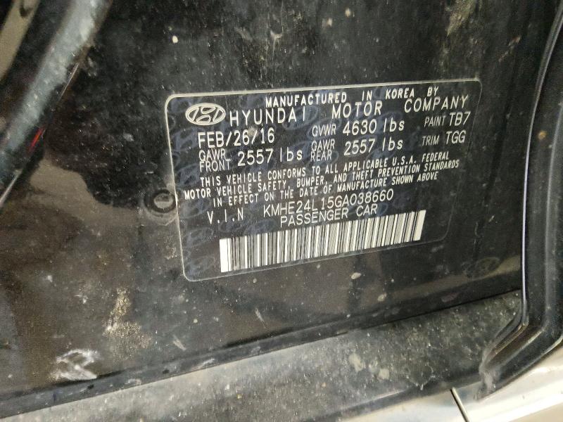 Aukcja sprzedaży 2016 Hyundai Sonata Hybrid, vin: KMHE24L15GA038660, numer aukcji: 67635446
