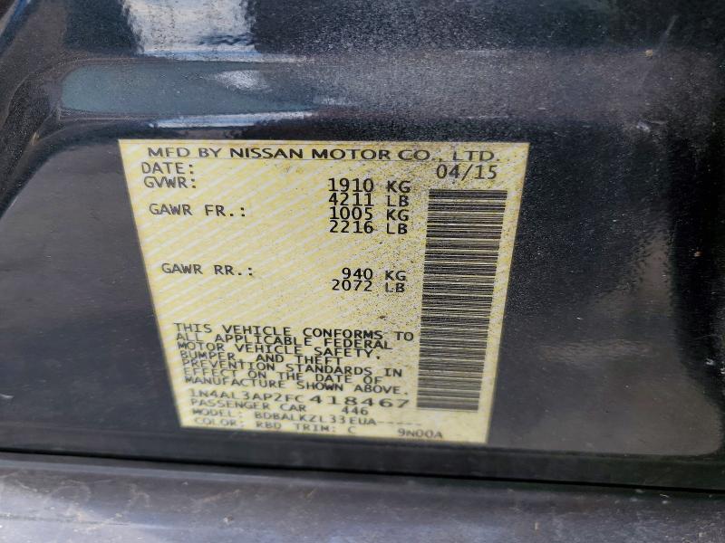 Aukcja sprzedaży 2015 Nissan Altima, vin: 1N4AL3AP2FC418467, numer aukcji: 69748626