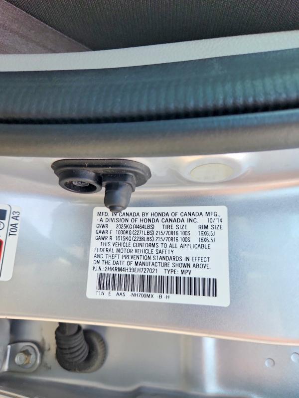 67971316 :رقم المزاد ، 2HKRM4H39EH727021 vin ، 2014 Honda Cr-v مزاد بيع