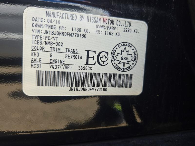 Aukcja sprzedaży 2015 Infiniti Qx50, vin: JN1BJ0HR0FM770180, numer aukcji: 68396856