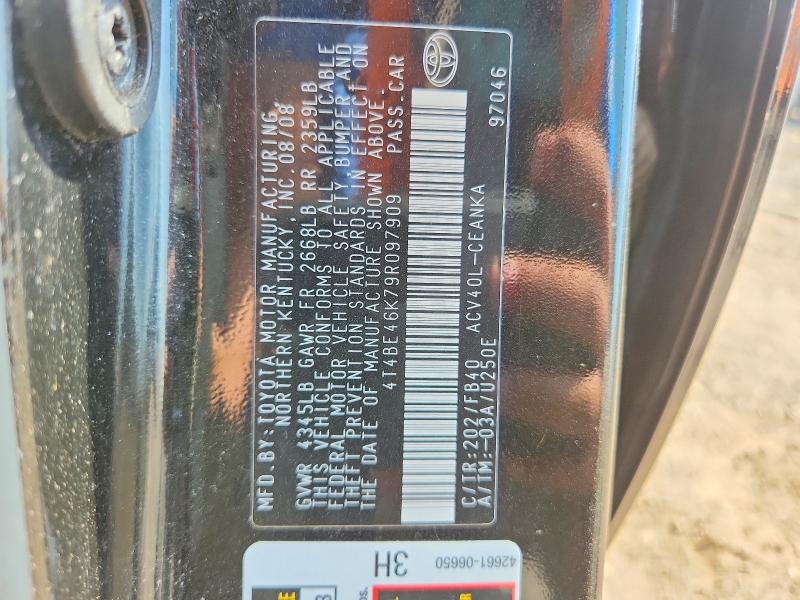 Продаж на аукціоні авто 2009 Toyota Camry, vin: 4T4BE46K79R097909, номер лоту: 68065916